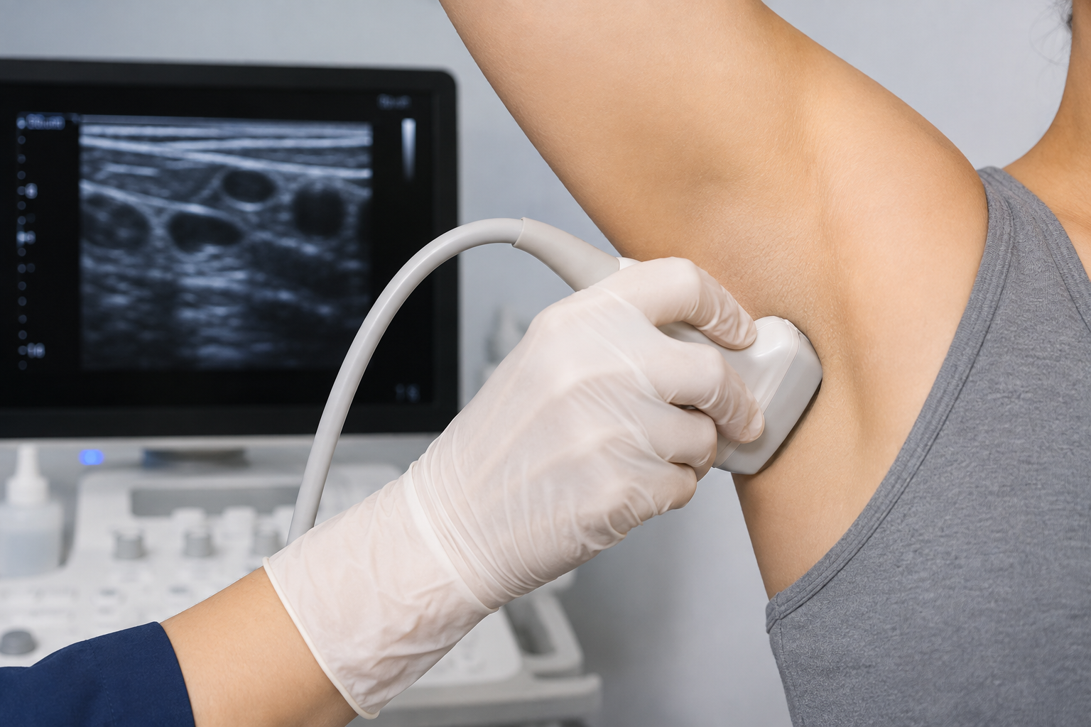 Axillary ultrasound exam